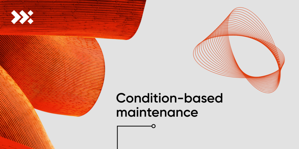 Illustration with abstract objects and condition-based maintenance