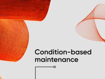 Illustration with abstract objects and condition-based maintenance